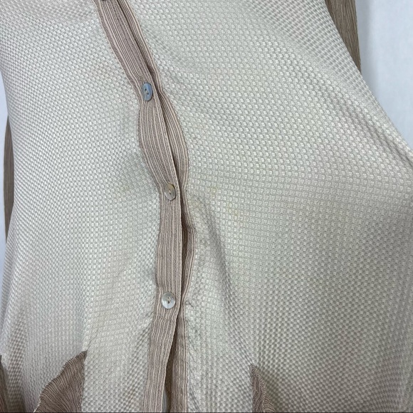 Sachin & Babi for Ankasa Cream Brown Women’s Button Down Long sleeve Size Large - Picture 4 of 7